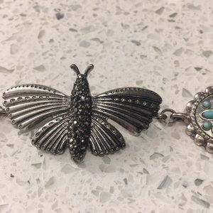 🦋 Lucky Brand Boho Turquoise Butterfly Bracelet